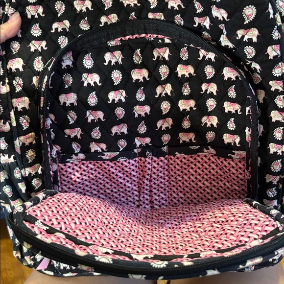 Vera Bradley Elephant Print Backpack with Pink Lining - Picture 6 of 6